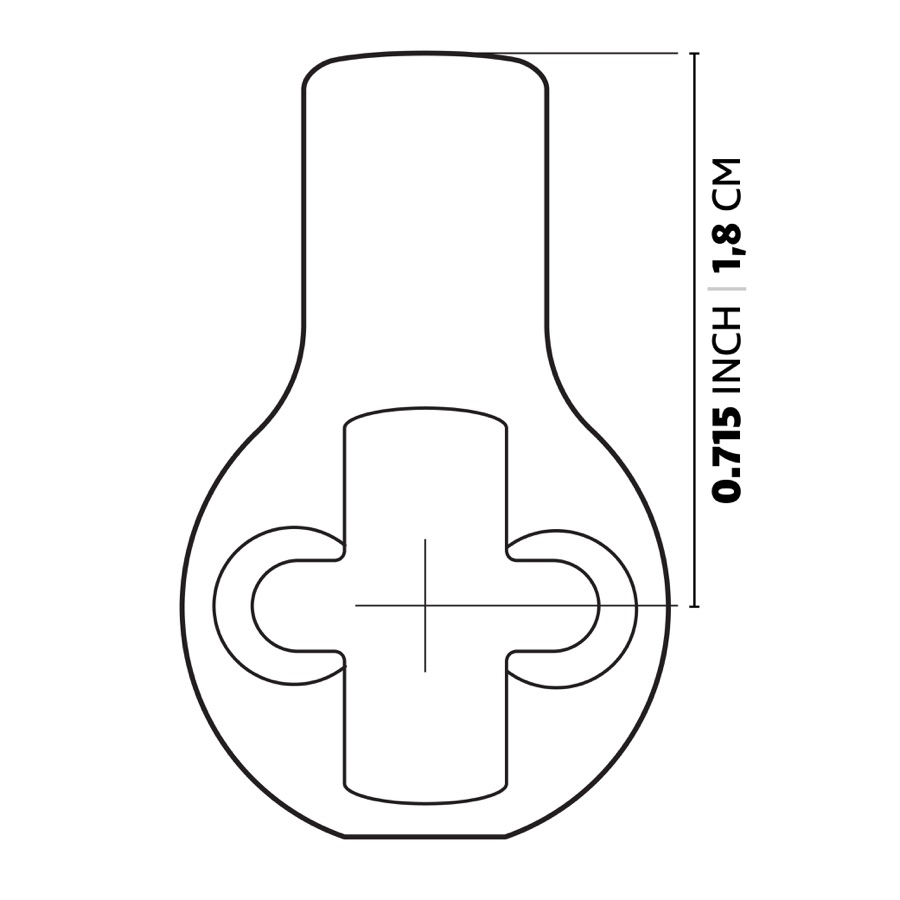 Telfer mortise cylinder dimensions line drawing