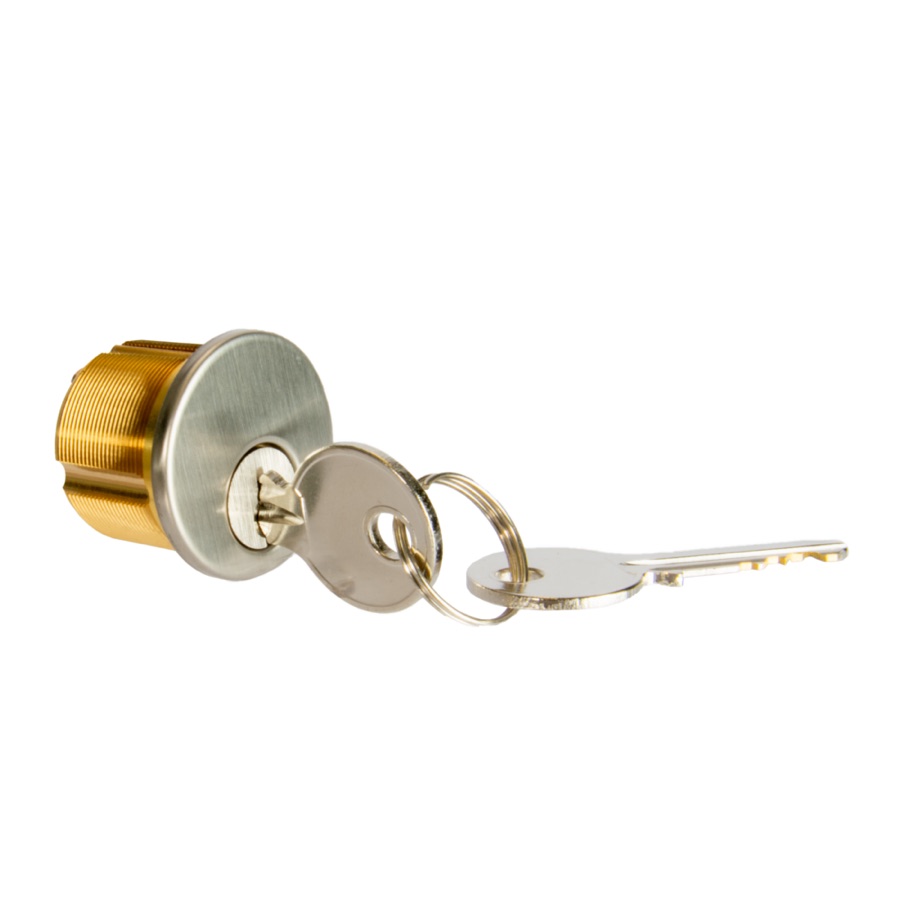 Telfer mortise cylinder with two keys and Yale-equivalent cam